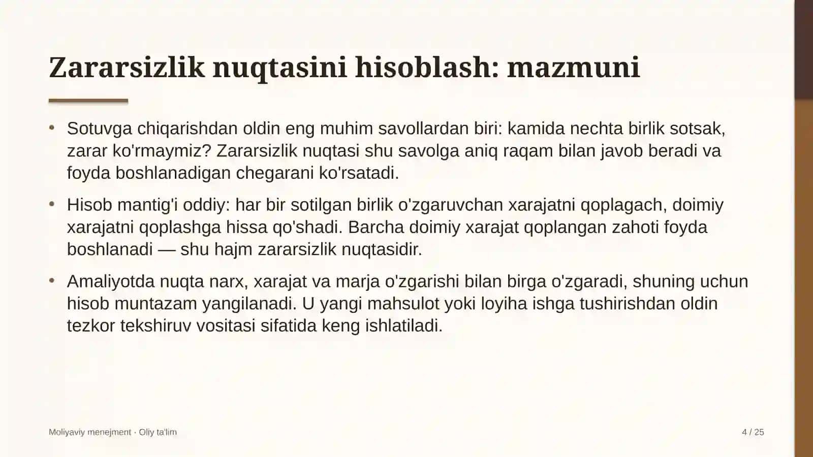 quyosh elektr stansiyalarida zararsizlik nuqtasini hisoblash 4499 4