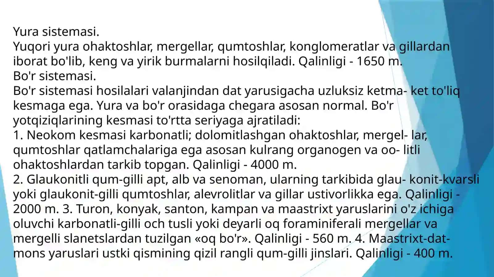 Kopetdagʻ viloyatining geologik tuzilishi, chegaralari. 4