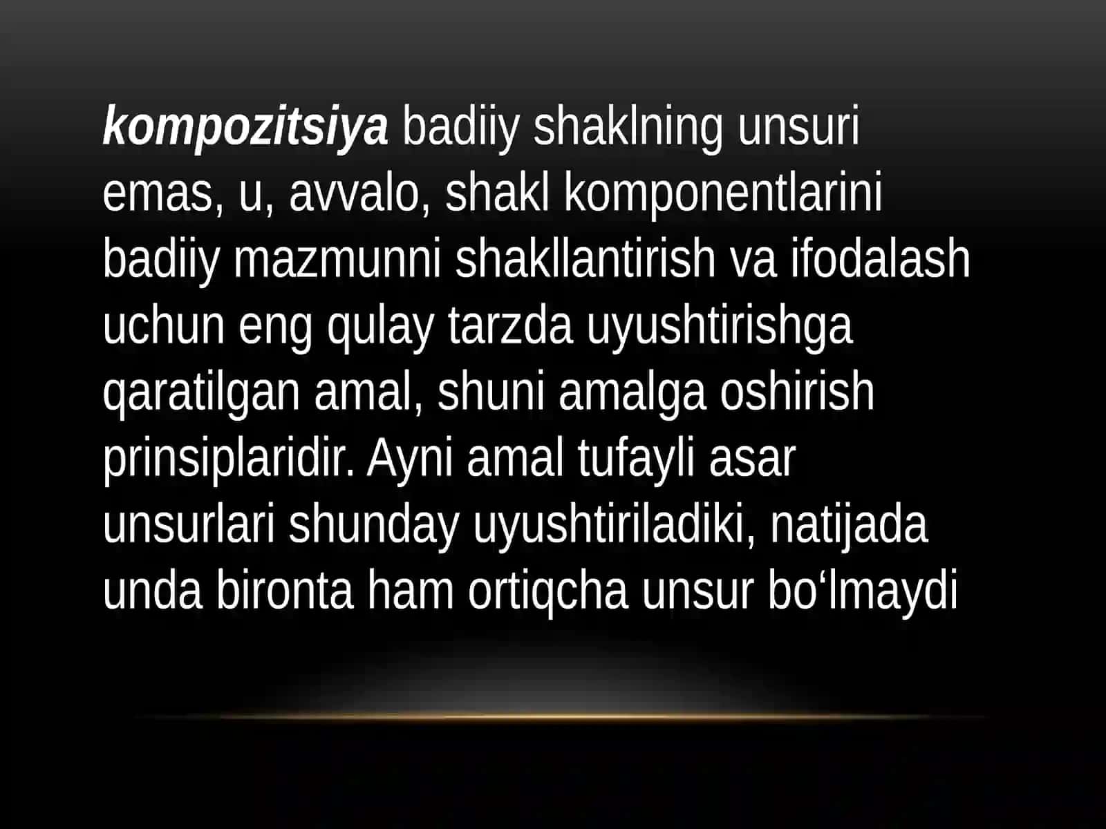 Badiiy asar kompozitsiyasi 4