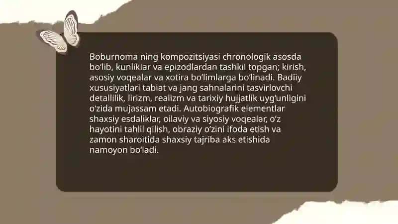 Zahiriddin Muhammad Bobur, Gulxaniy va Amiriy hayoti va ijodiy merosi, asarlari tahlili 4