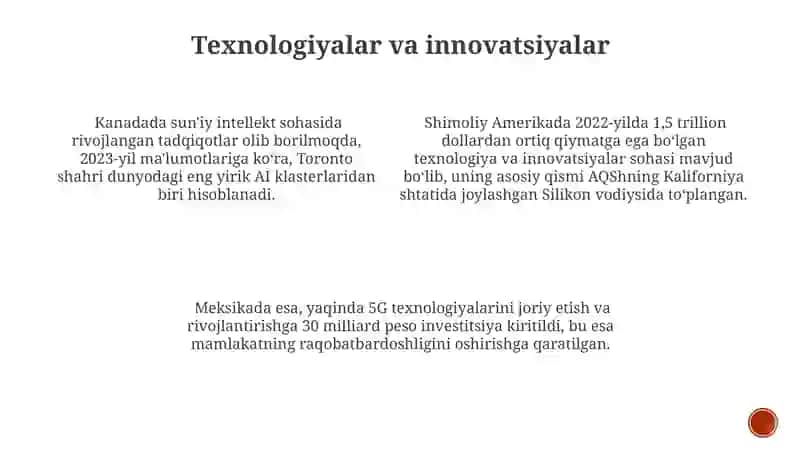 Shimoliy Amerika Davlatlari Iqtisodiyoti 4