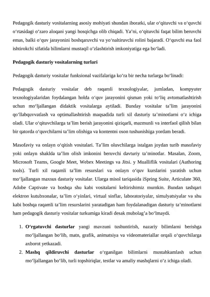 Pedagogik dasturiy vositalar yaratishda Lagoza imkoniyatlaridan foydalanish 4