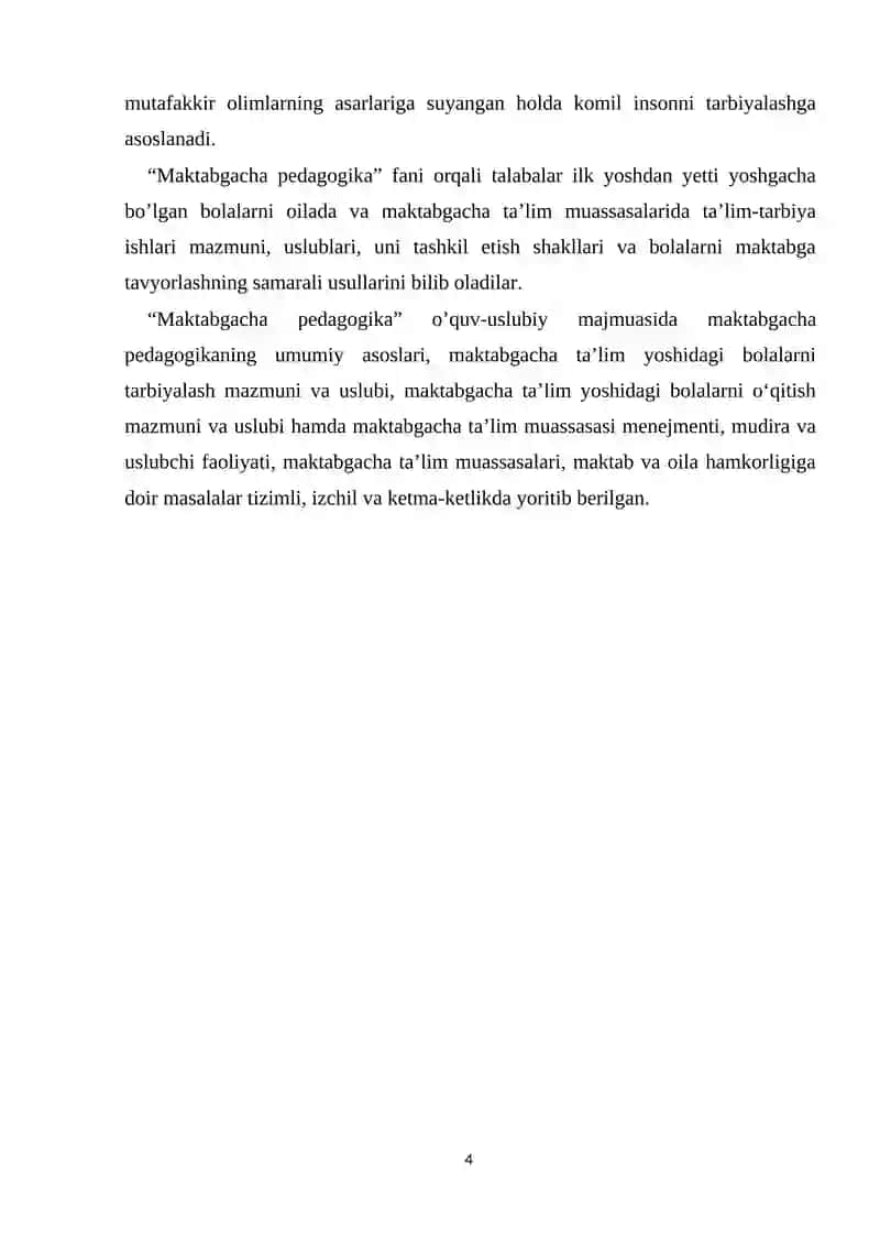 MAKTABGACHA TA'LIMNI REJALASHTIRISH VA MOLIYAVIY TAMINLASH 4