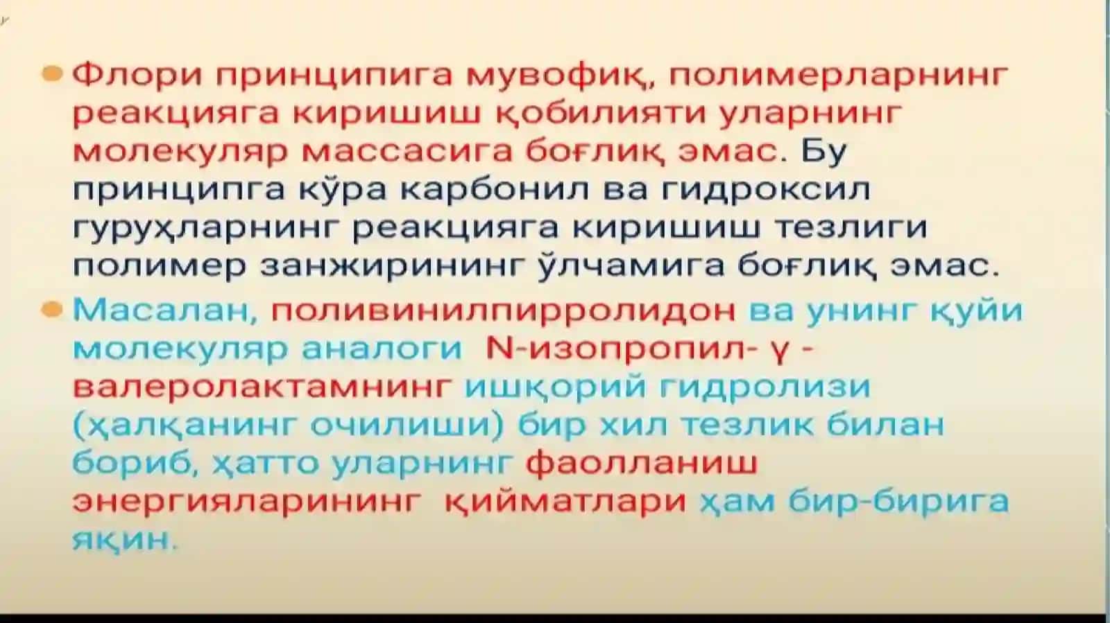polimerlarning kimyoviy o'zgarishlari 4