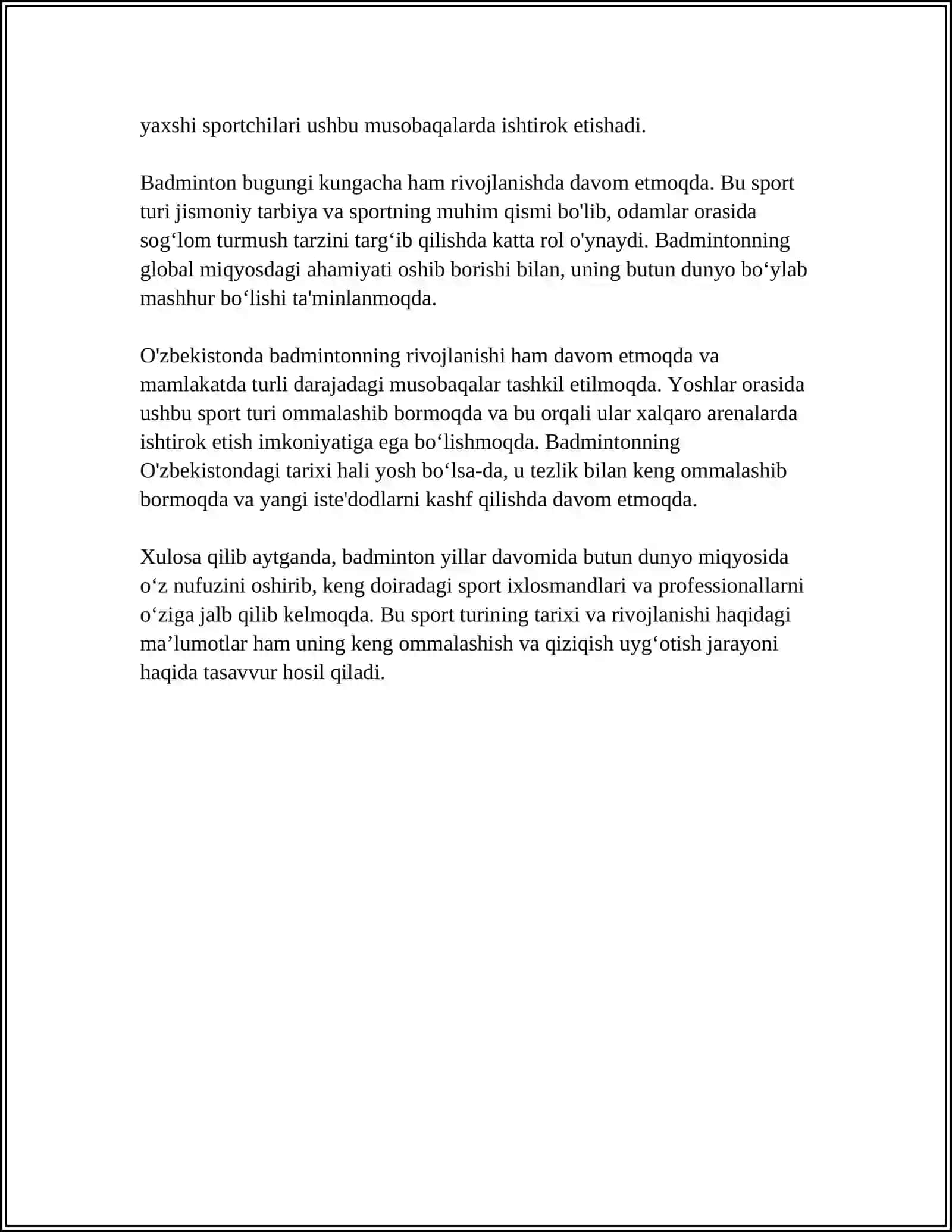 BADMINTON HAQIDA 4