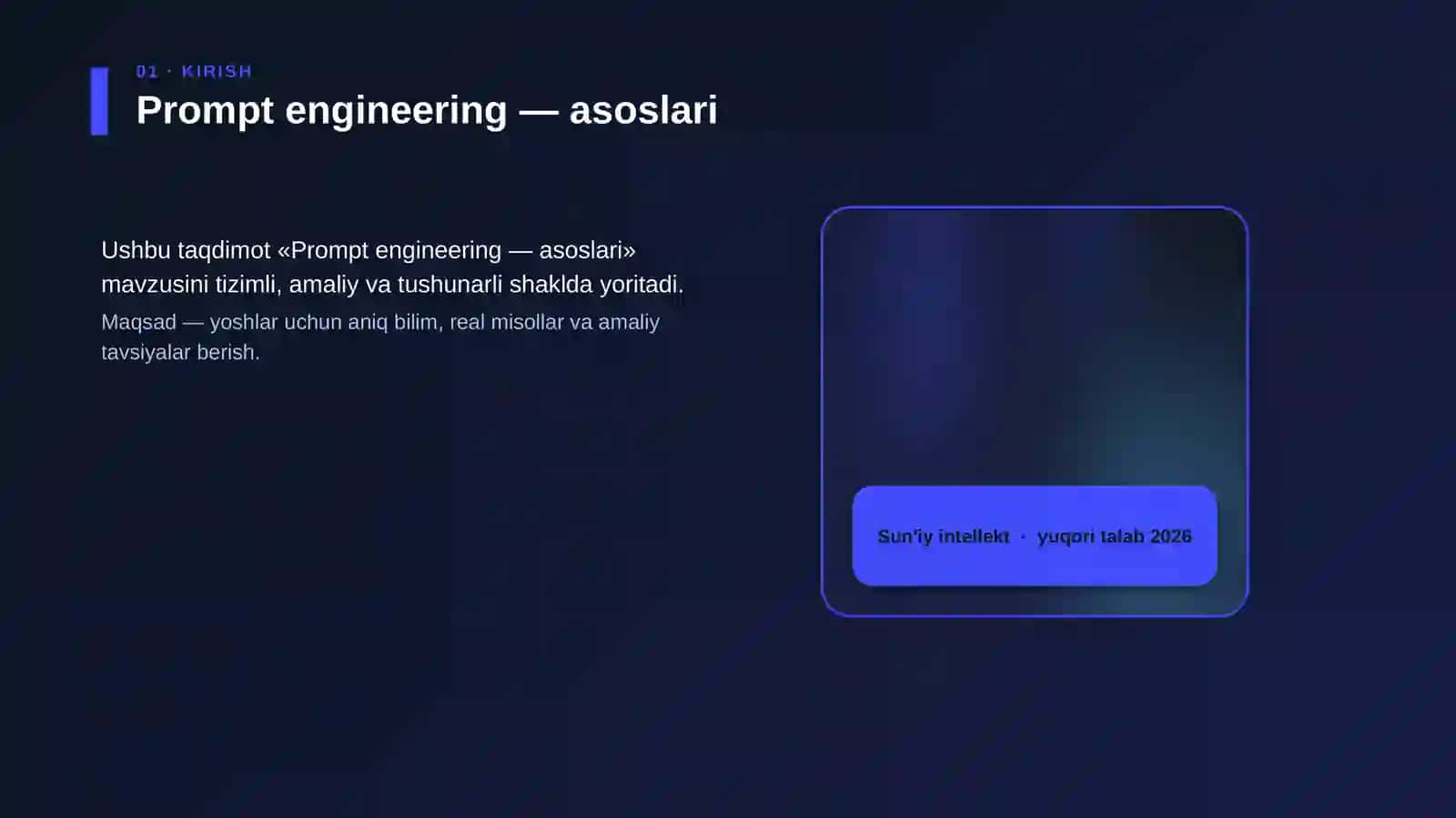 Sun'iy intellekt - Prompt engineering — asoslari 4