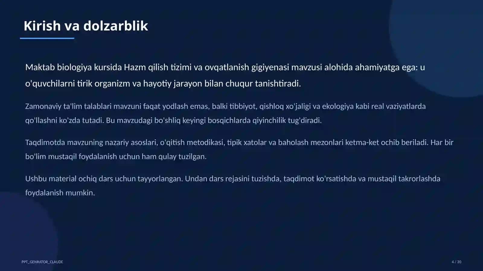 Hazm qilish tizimi va ovqatlanish gigiyenasi (8-sinf) 4
