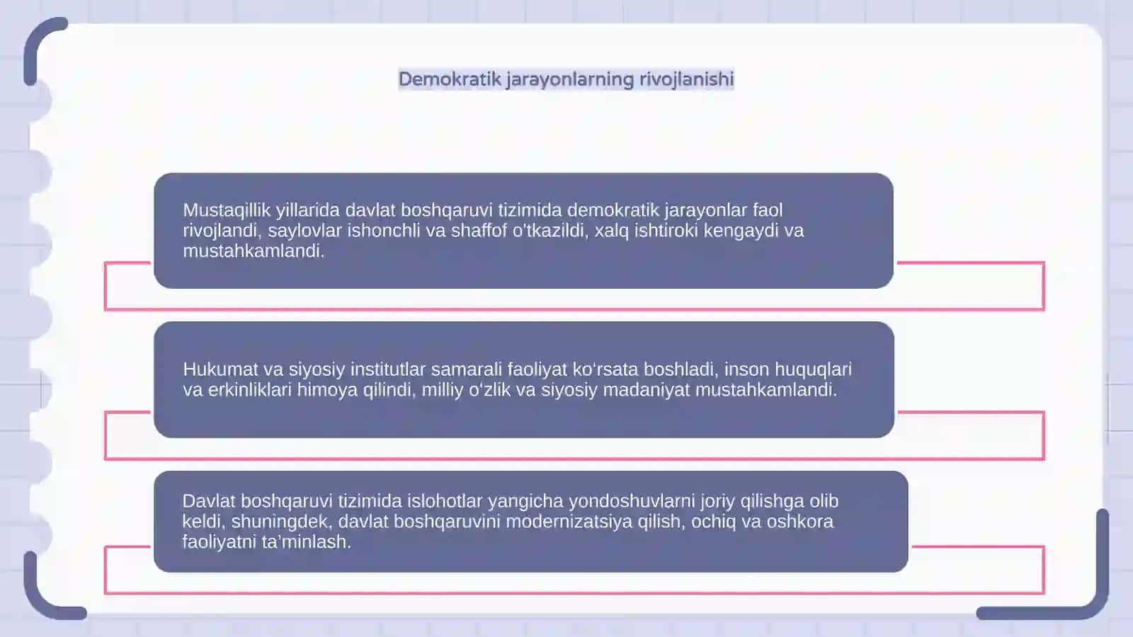 Mustaqillik yillarida davlat boshqaruvi tizimida amalga oshirilgan islohatlar 4