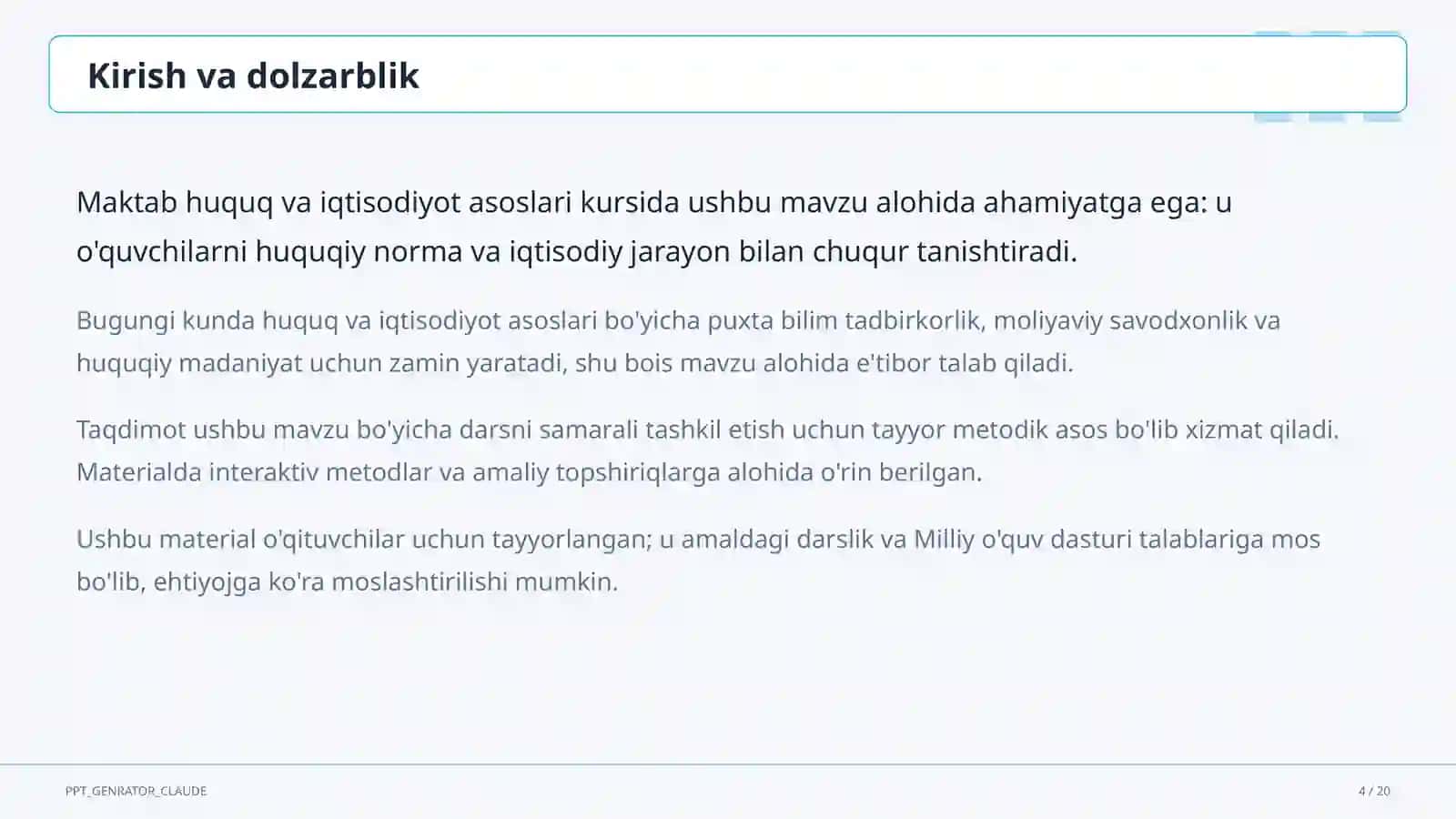 Davlat hokimiyati organlari: qonun chiqaruvchi, ijro, sud (10-sinf) 4