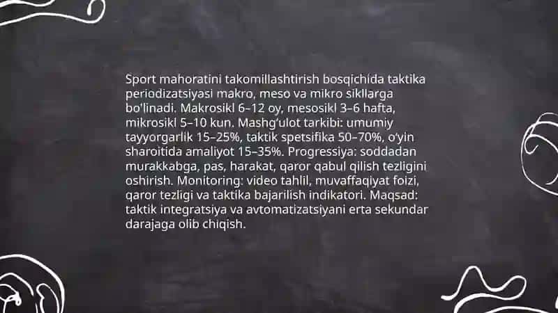Sport mahoratini takomilashtirish bosqichida guruhli hujum taktikasi ozgarish usulari haqida bilim doirasini shakilantirish 4