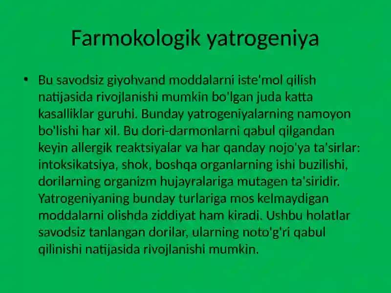 YATROGENIYA MUAMMOLARI 4