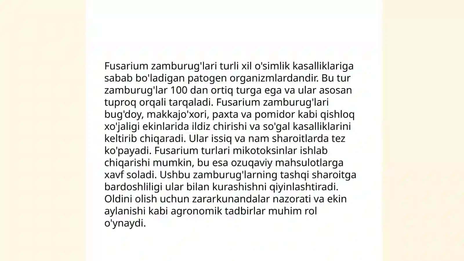 Pamidorning fuzarioz so‘lish kasaligii 4