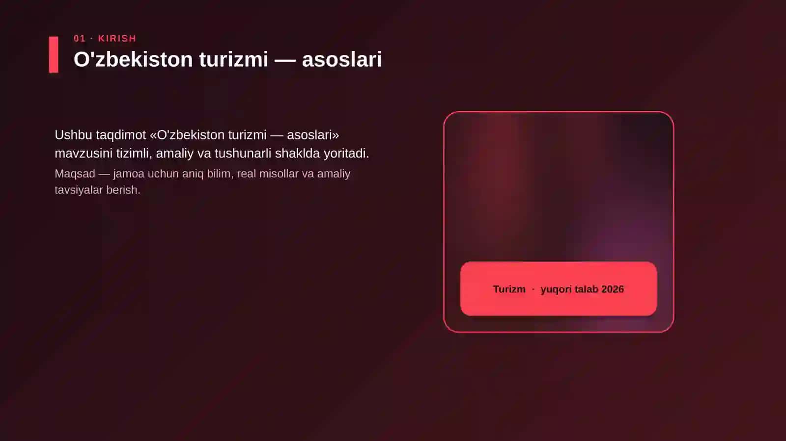 O'zbekiston turizmi — asoslari 4