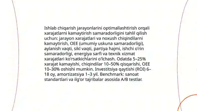 Xarajatlarni kamaytirishi chora- tadbirlari samaradorligini tahlil qlish 4