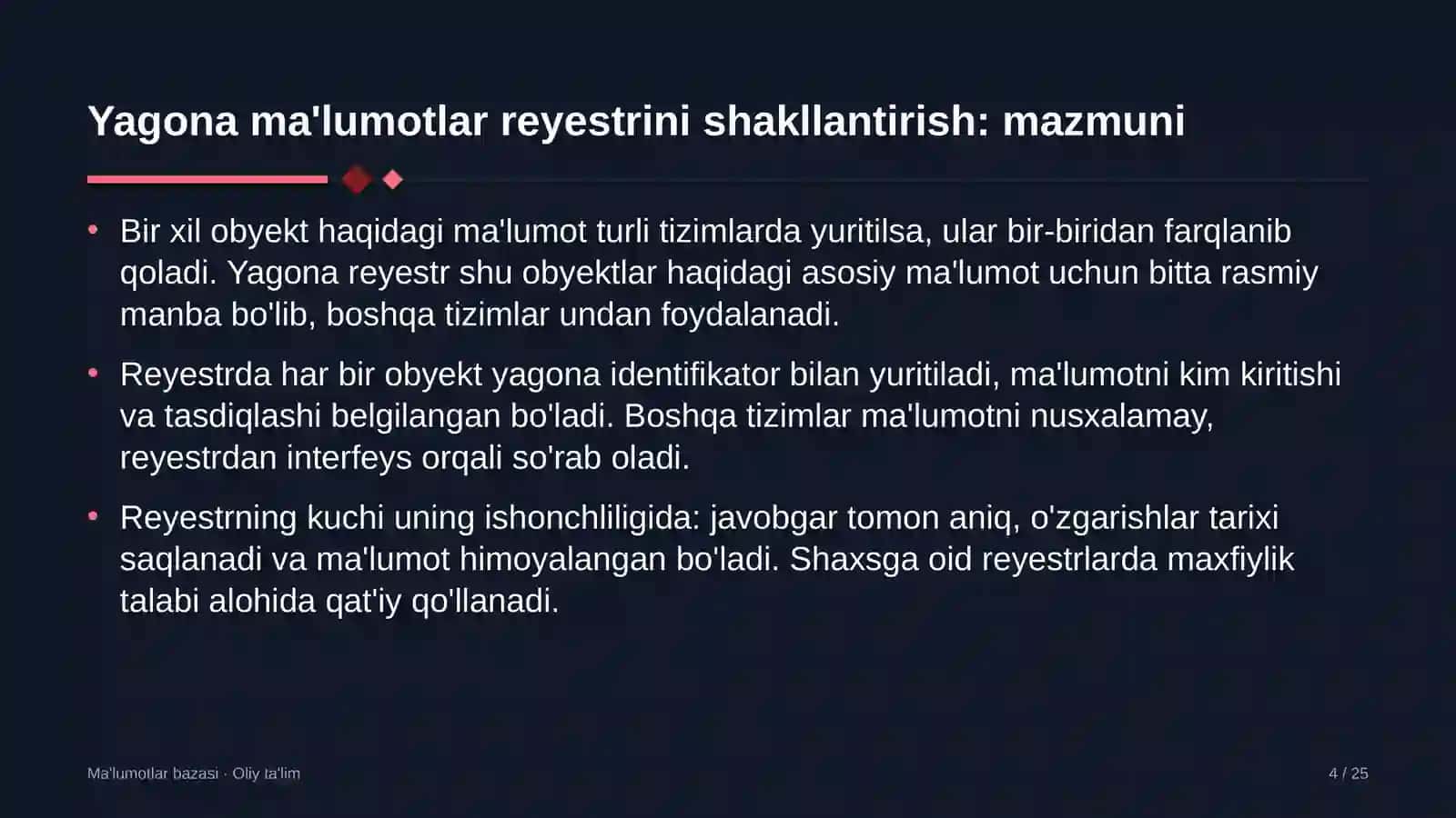 statistika organlarida yagona ma'lumotlar reyestrini shakllantirish 2437 4