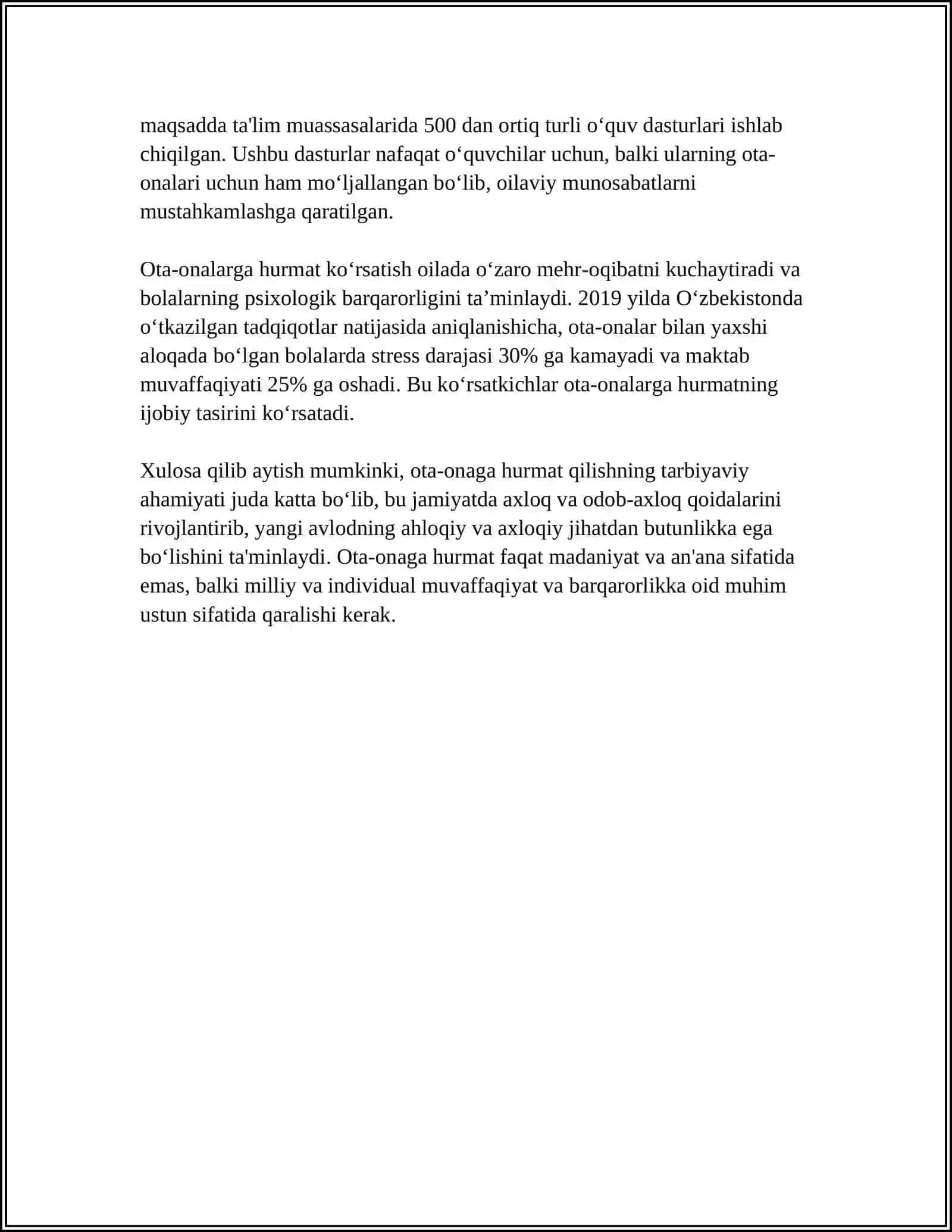 IMOM BUXORIY HADISLARIDA OTA ONA HAQIDAGI HADISLARNING PEDAGOGIK AHAMYATI 4