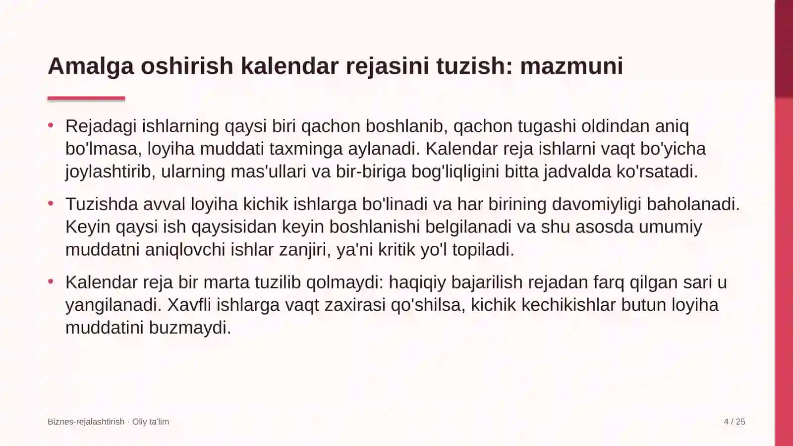 qahvaxonalarda amalga oshirish kalendar rejasini tuzish 1499 4