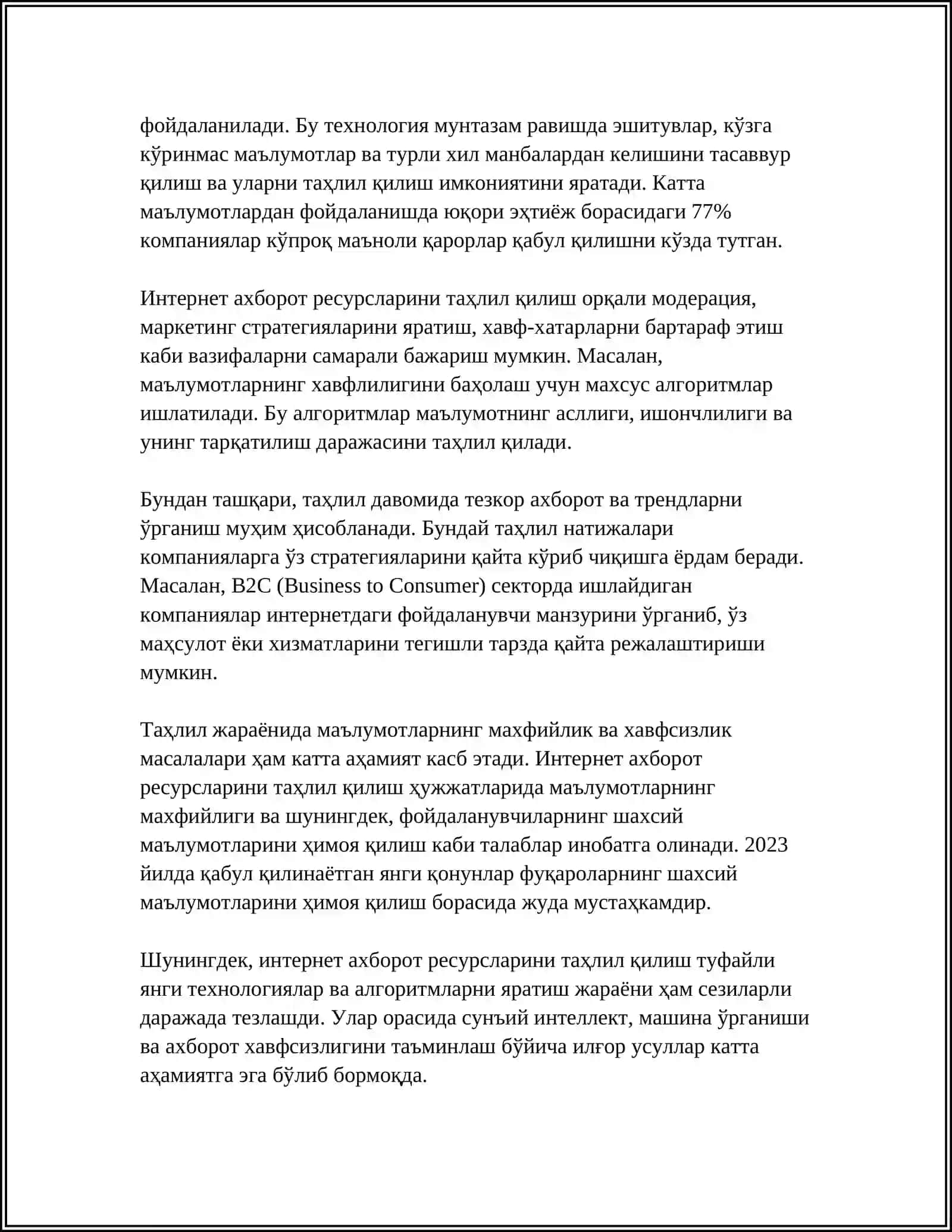 Интернет Ахборот Ресурсларидан Фойдаланиб Ахборот Технология Соhasiga oid aхборотлар базасини туzISH 4