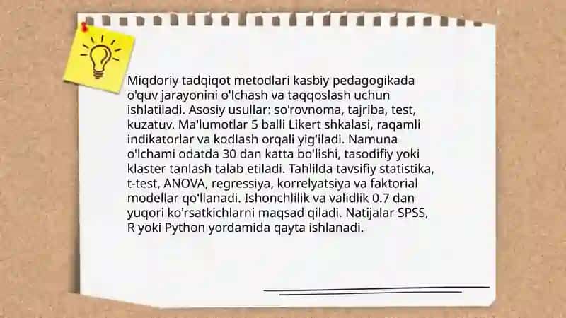 Kasbiy pedagogikaning ilmiy tadqiqot metodlari 4