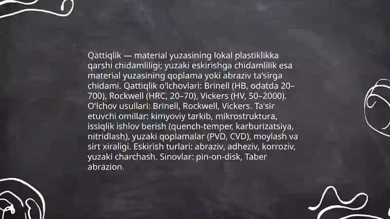 Materiallarning texnalogik xossalari 4