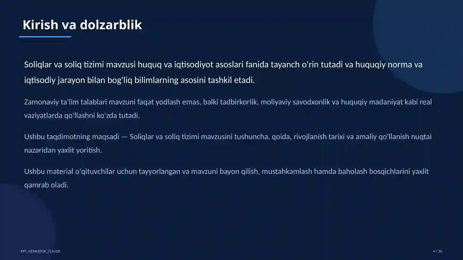 Soliqlar va soliq tizimi (10-sinf) 4