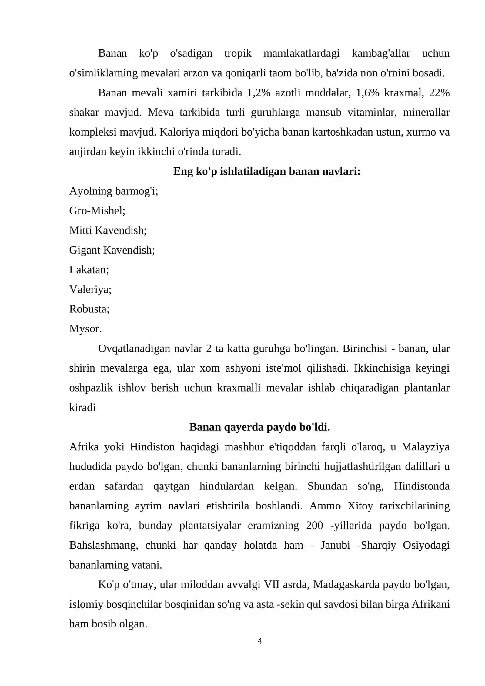 Banan o’simligining biologiyasi va ko’chatchiligi 4