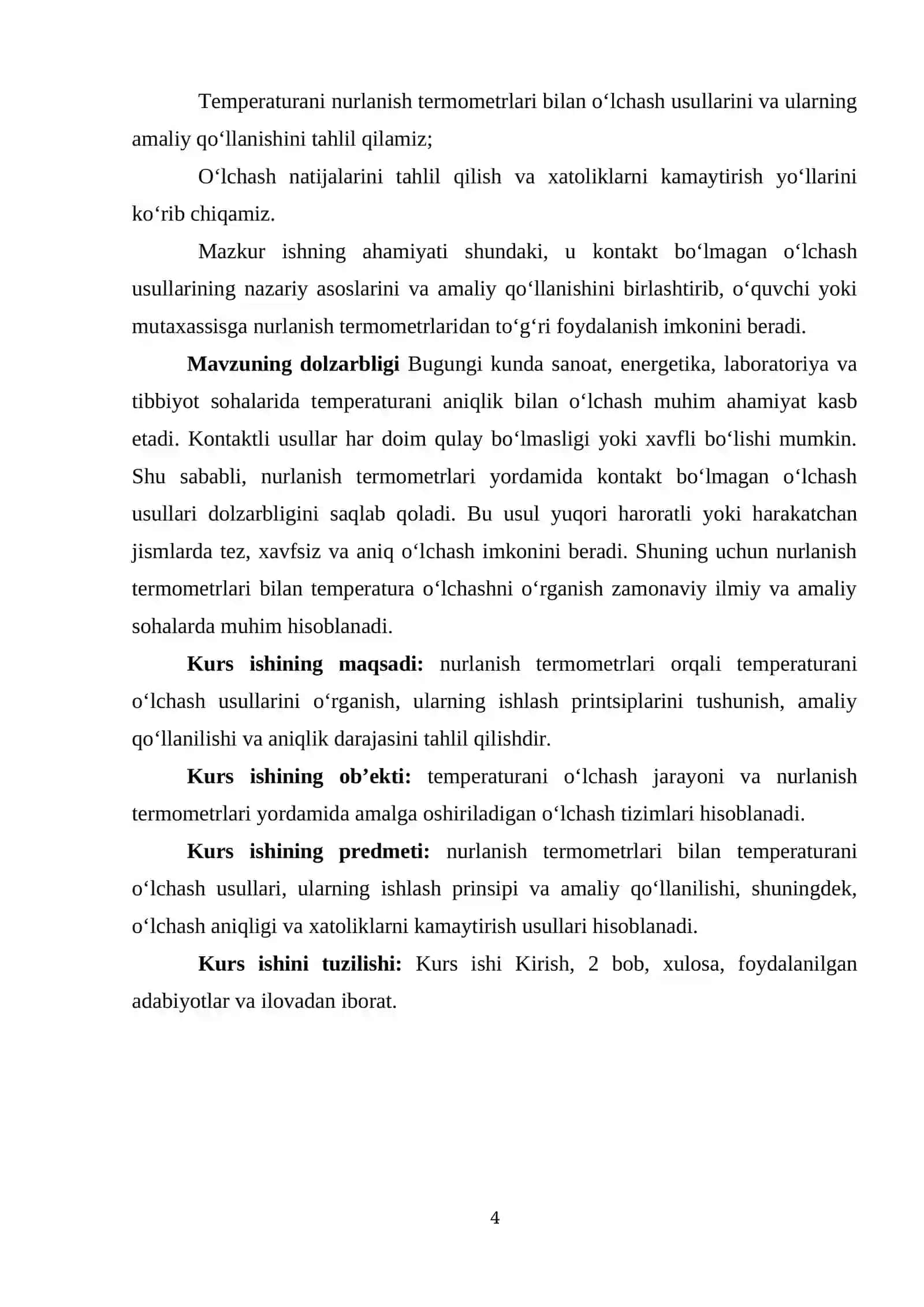 Temperaturani nurlanish termometrlari bilan o'lchash 4