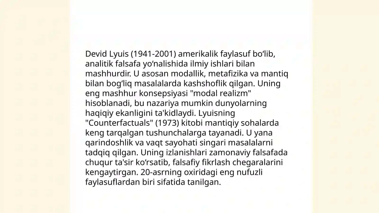 Devid lyuisni kerativlikka oid pedagogik fikirlari 4