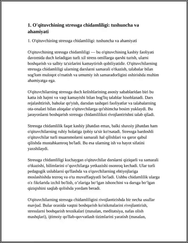 O'qituvchining stressga chidamliligi va emotsional barqarorligi 4