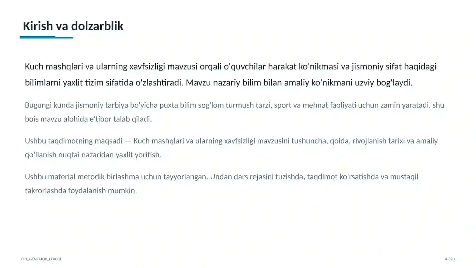Kuch mashqlari va ularning xavfsizligi (8-sinf) 4