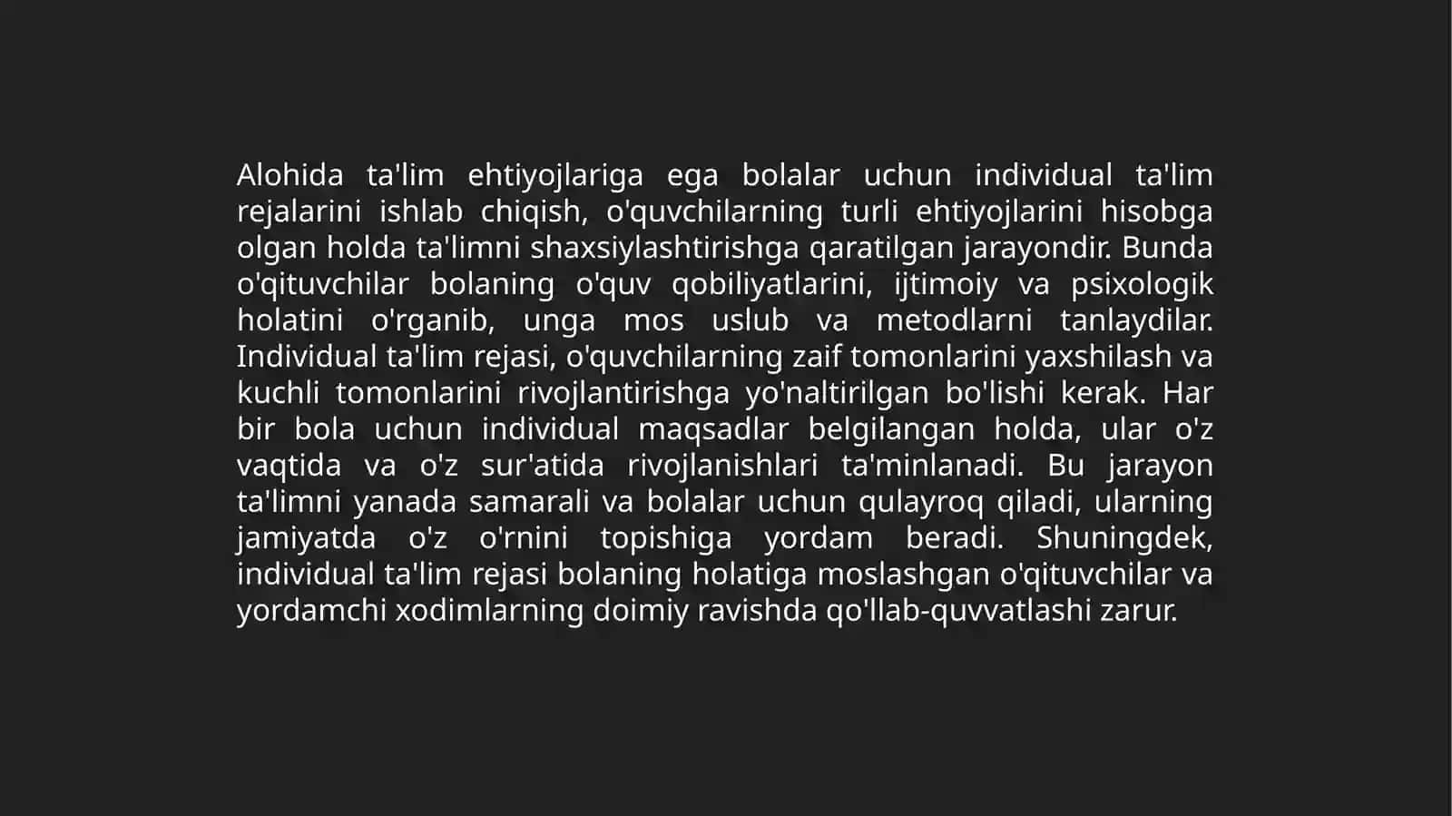 Alohidata'lim ehtiyojlariga egab bolalarning inklyuziv ta'limi yaxshi amaliyotsifatida 4