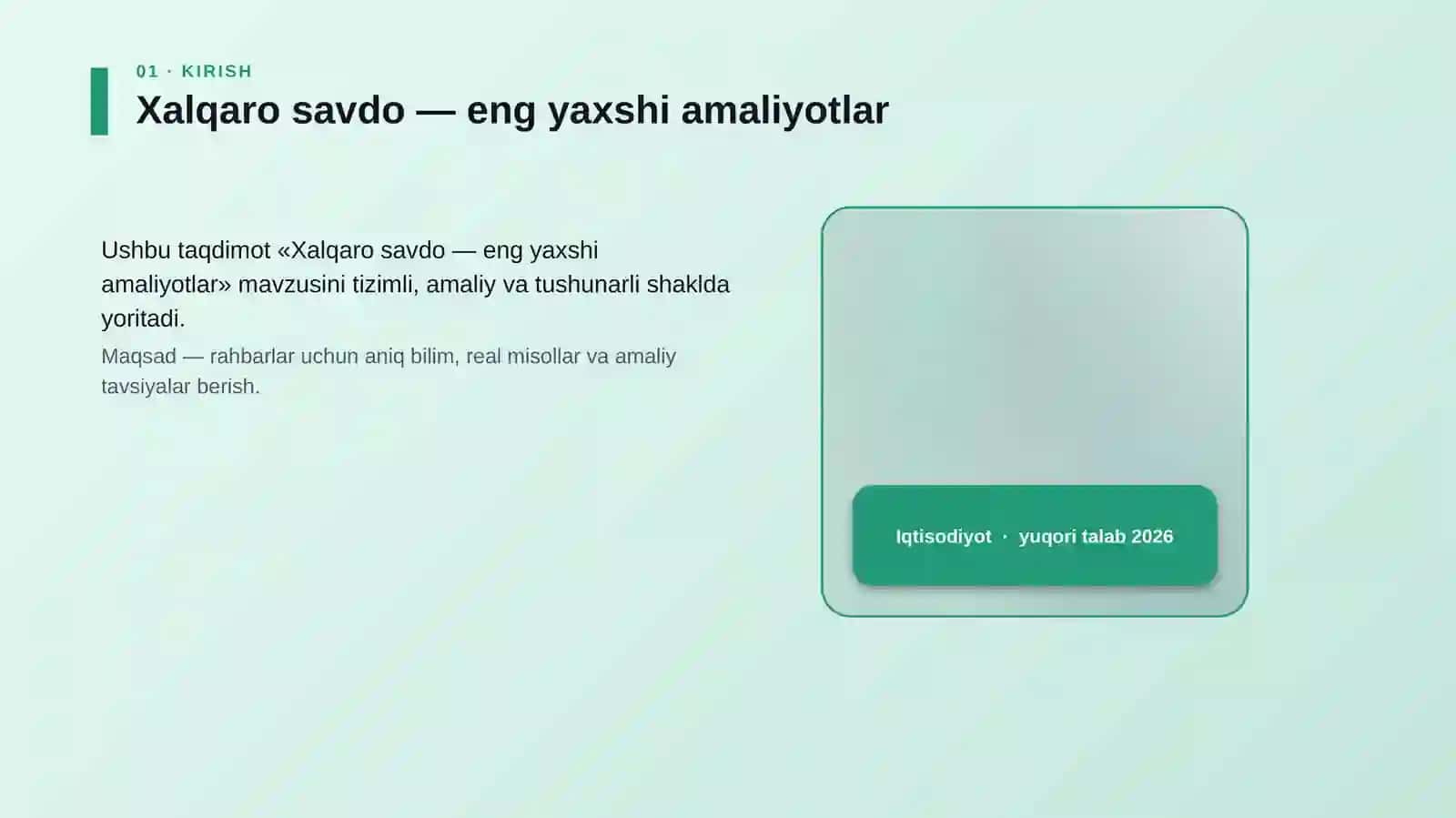 Xalqaro savdo — eng yaxshi amaliyotlar 4