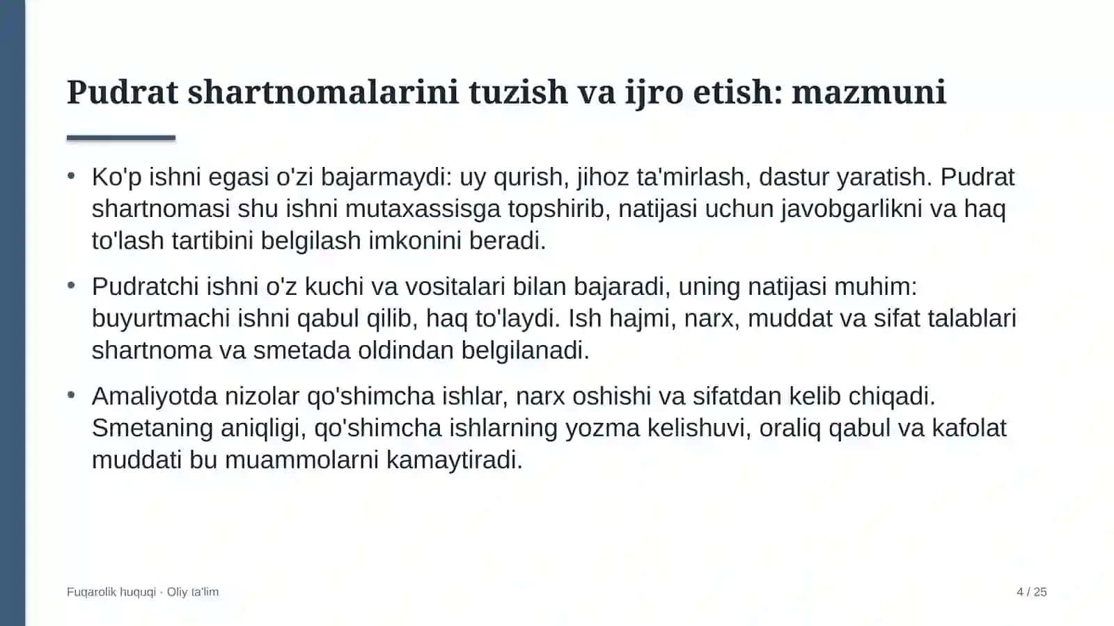 til o'rgatish markazlarida pudrat shartnomalarini tuzish va ijro etish 7345 4