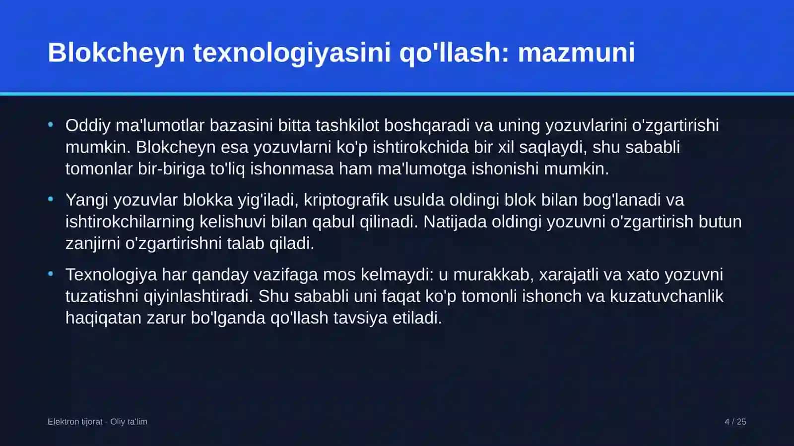 Energetika ta'mirlash korxonalarida blokcheyn texnologiyasini qo'llash 4