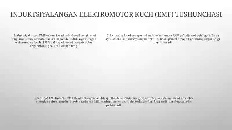 Elektromagnit Induksiyasi Faradey-Maksvel Talqini 4