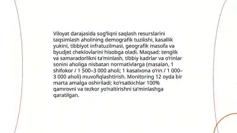Sog‘liqni saqlash resurslarini taqsimlashning turli darajalari 4