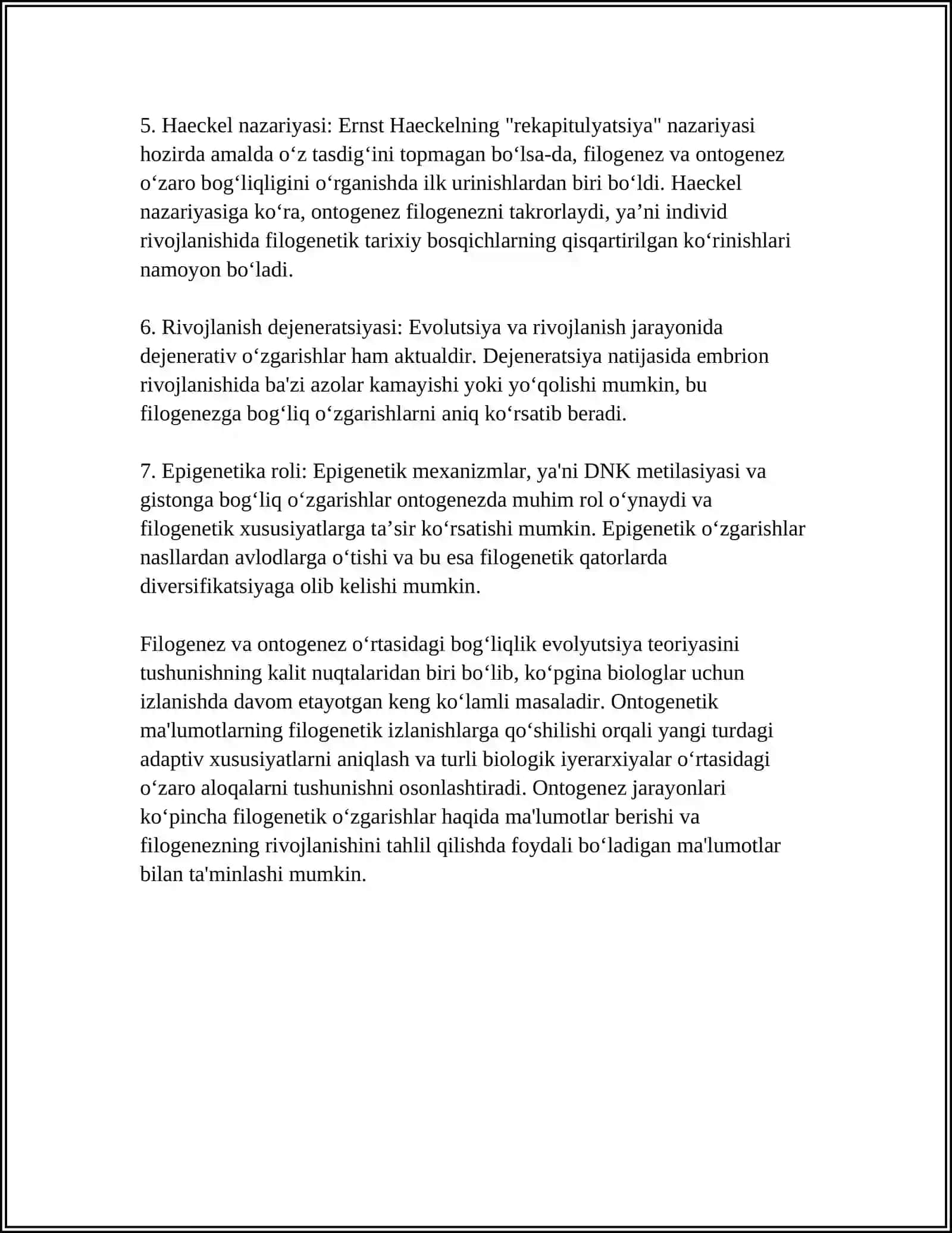 BIOLOGIK PROGRESSNING TURLI YOʻNALISHLARI OʻRTASIDAGI OʻZARO BOGʻLIQLIK 4