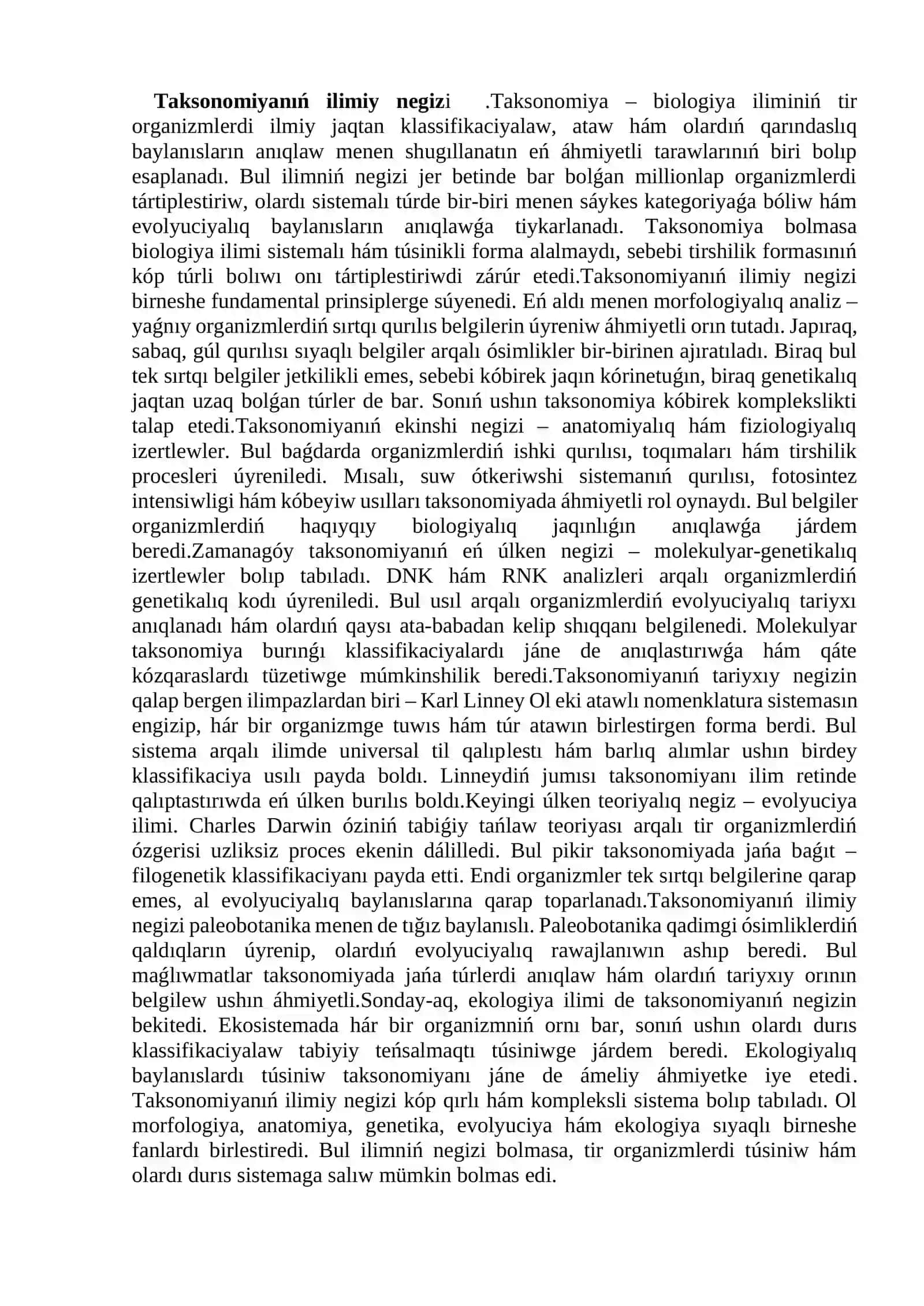 Joqari da’rejeli o’simliklerdin’ taksonamik tariyxi 4