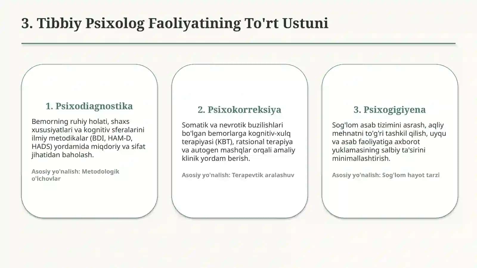 Tibbiy psixologning tibbiyotdagi faoliyati — vazifalar va ahamiyati 4