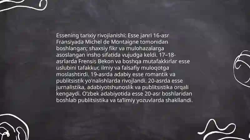 Esse haqida tushuncha 4