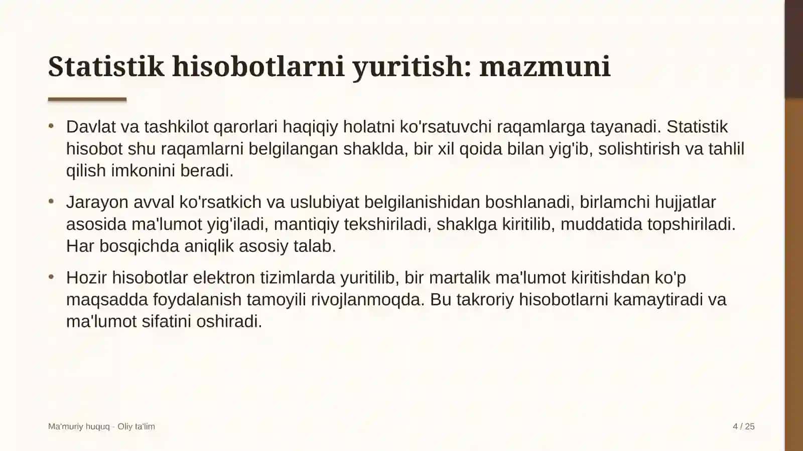marketing agentliklarida statistik hisobotlarni yuritish 8151 4