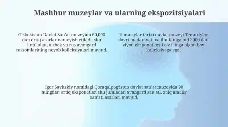 Oʻzbekiston muzeylarining tarixi va turlari 4
