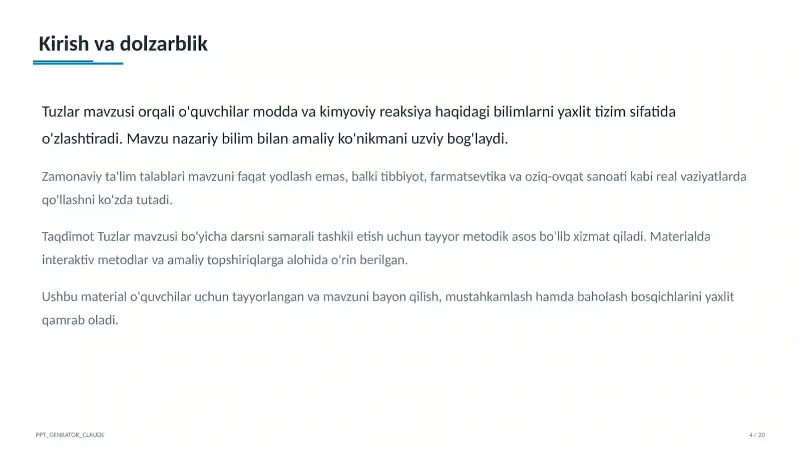 Tuzlar (8-sinf) 4