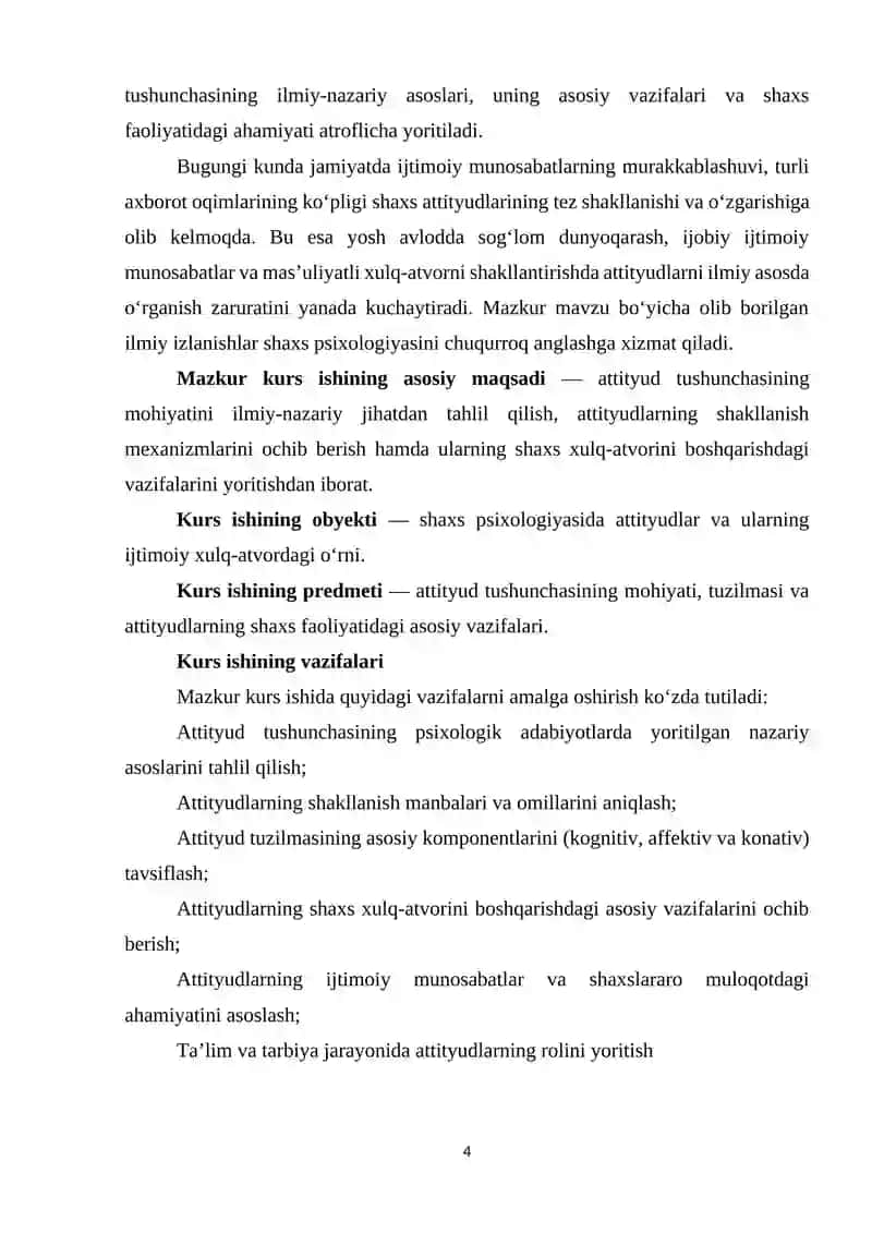 Attityud tushunchasining mohiyati va attityudning vazifalari 4