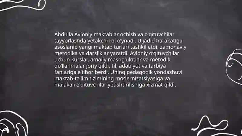 XIX asrning ikkinchi yarmi va XX asr boshlarida taʼlim va pedagogik fikrlar (Anbar Otin Furqat Siddiqiy Abdulla Avloniylarning taʼlim tarbiya taraqqiyotida tutgan oʻrni) 4