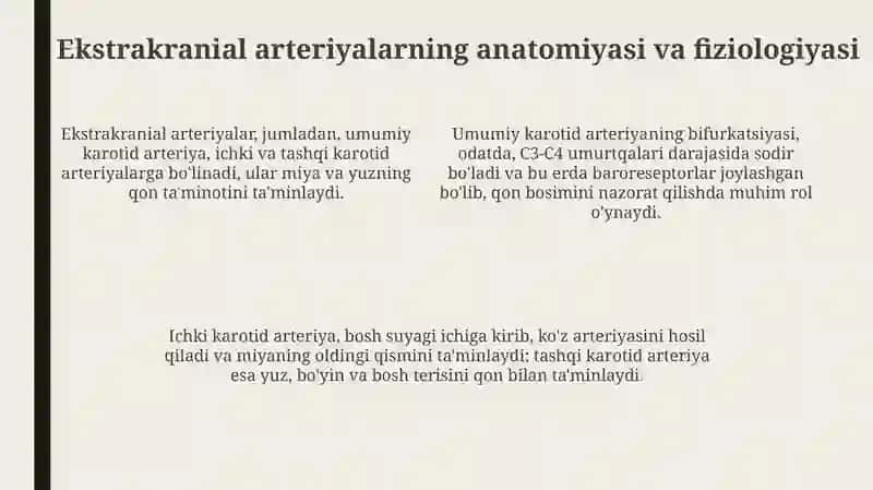 Ekstrakranial arteriyalardagi zamonaviy operatsiyalar: Umumiy ma'lumot 4
