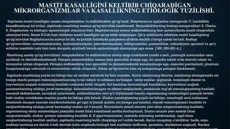 Mastit kasalligining Differensial Diagnostikasi 4