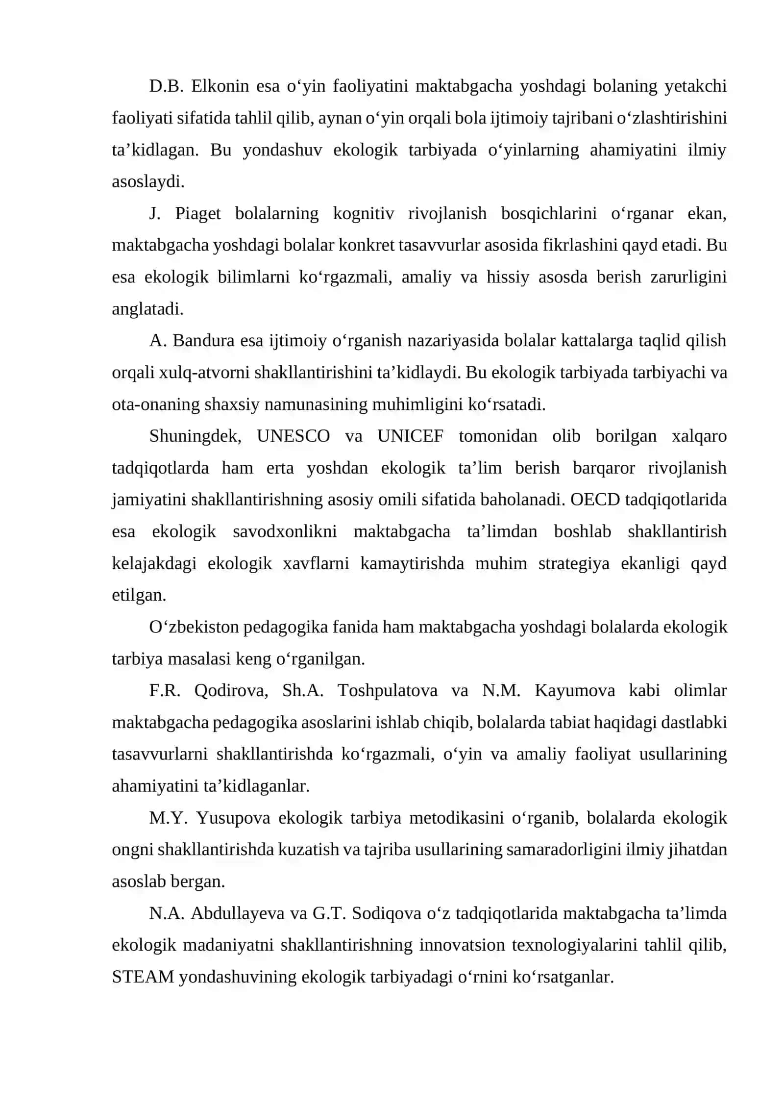 Maktabgacha yoshdagi bolalarda ekologik madaniyatni shakllantirish usullari 4