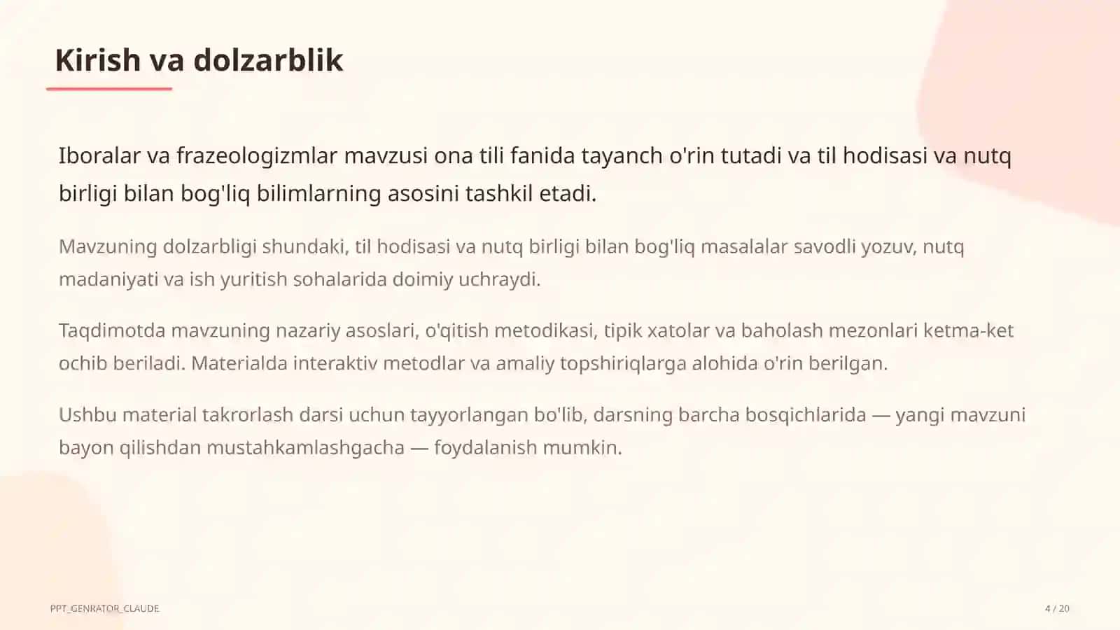 Iboralar va frazeologizmlar (5-sinf) 4