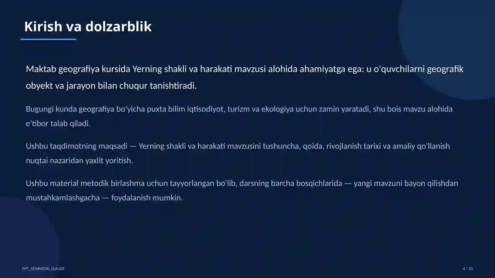 Yerning shakli va harakati (5-sinf) 4